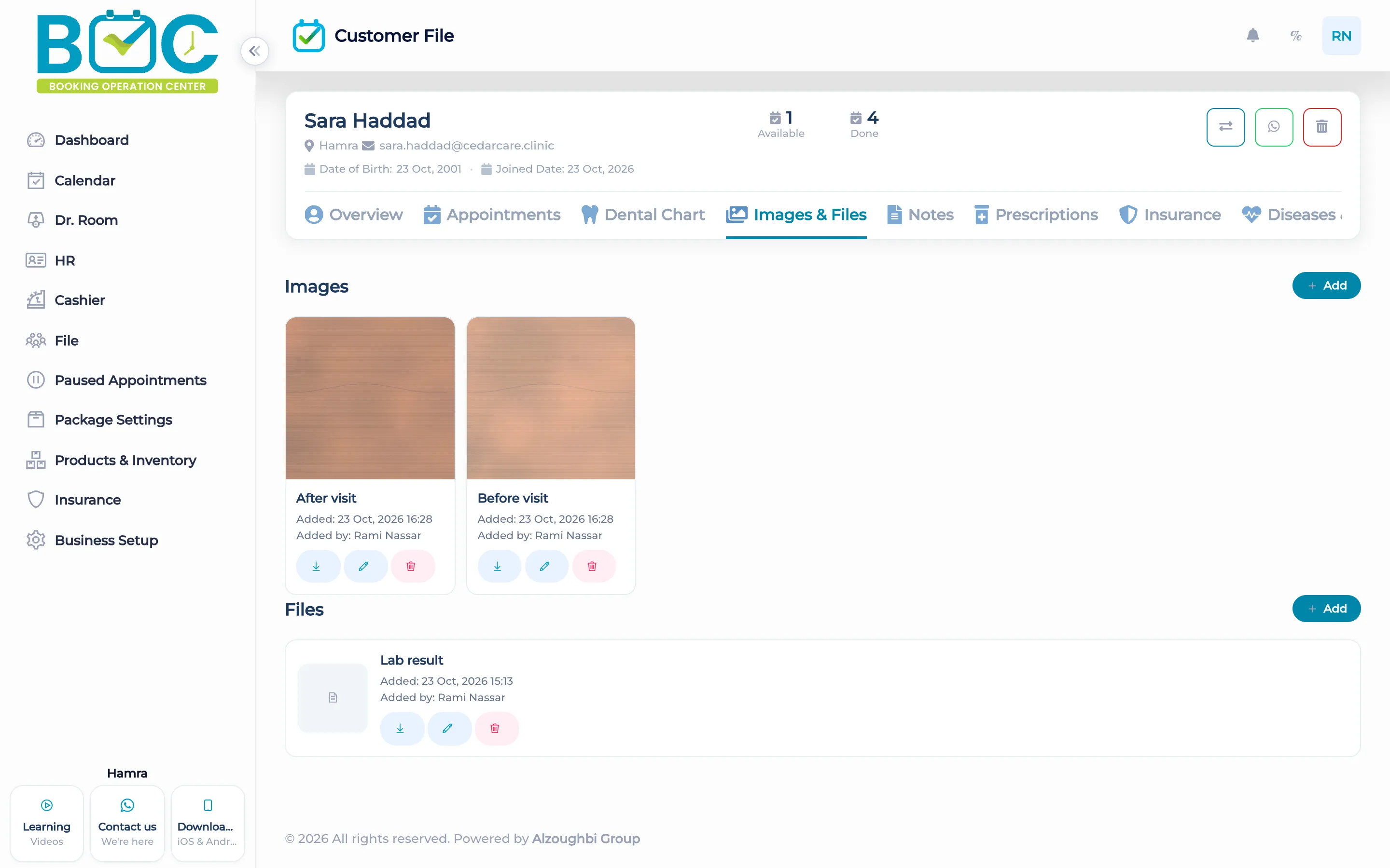 Images and files on the client