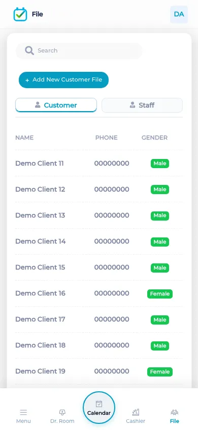 A BOC client file on a phone