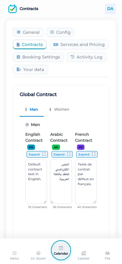 A BOC contract on a phone