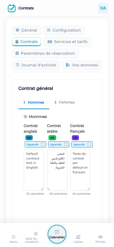 Un contrat BOC sur un téléphone