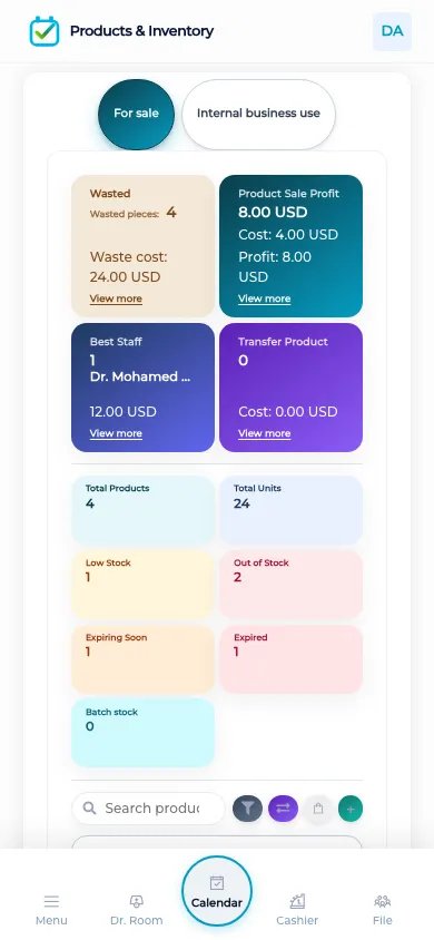 BOC inventory on a phone