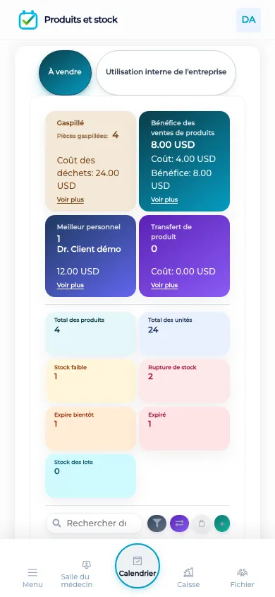 Le stock BOC sur un téléphone