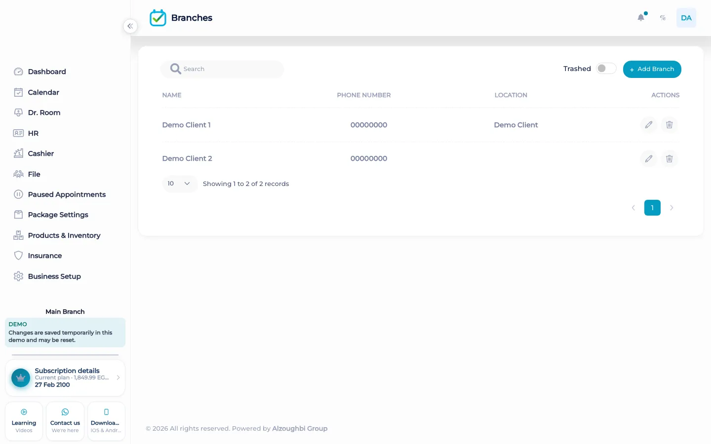 Reviewing upcoming visits before a branch move