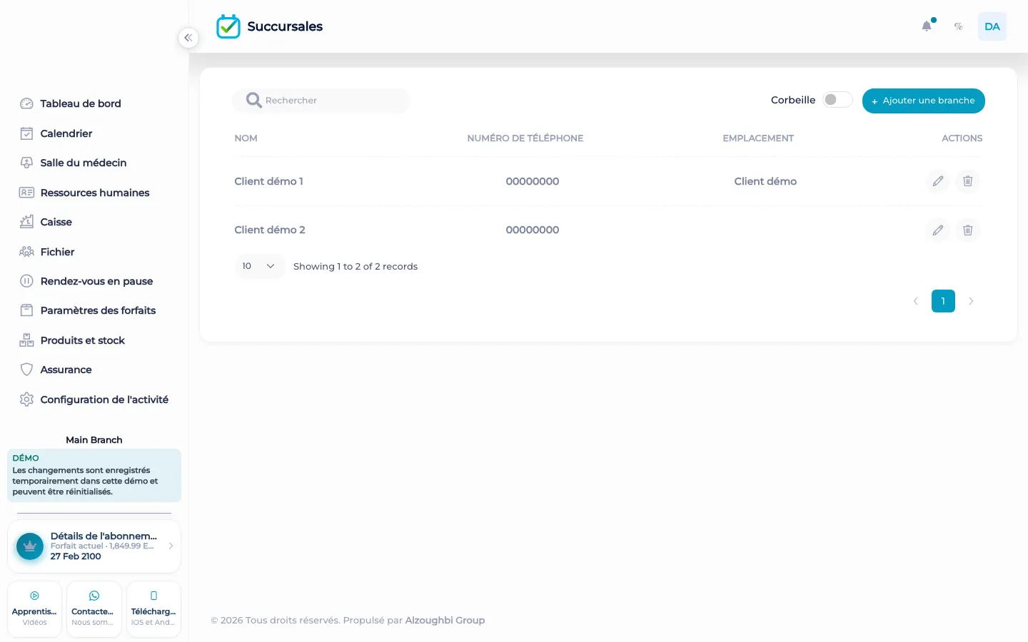 Changement du site de travail dans BOC