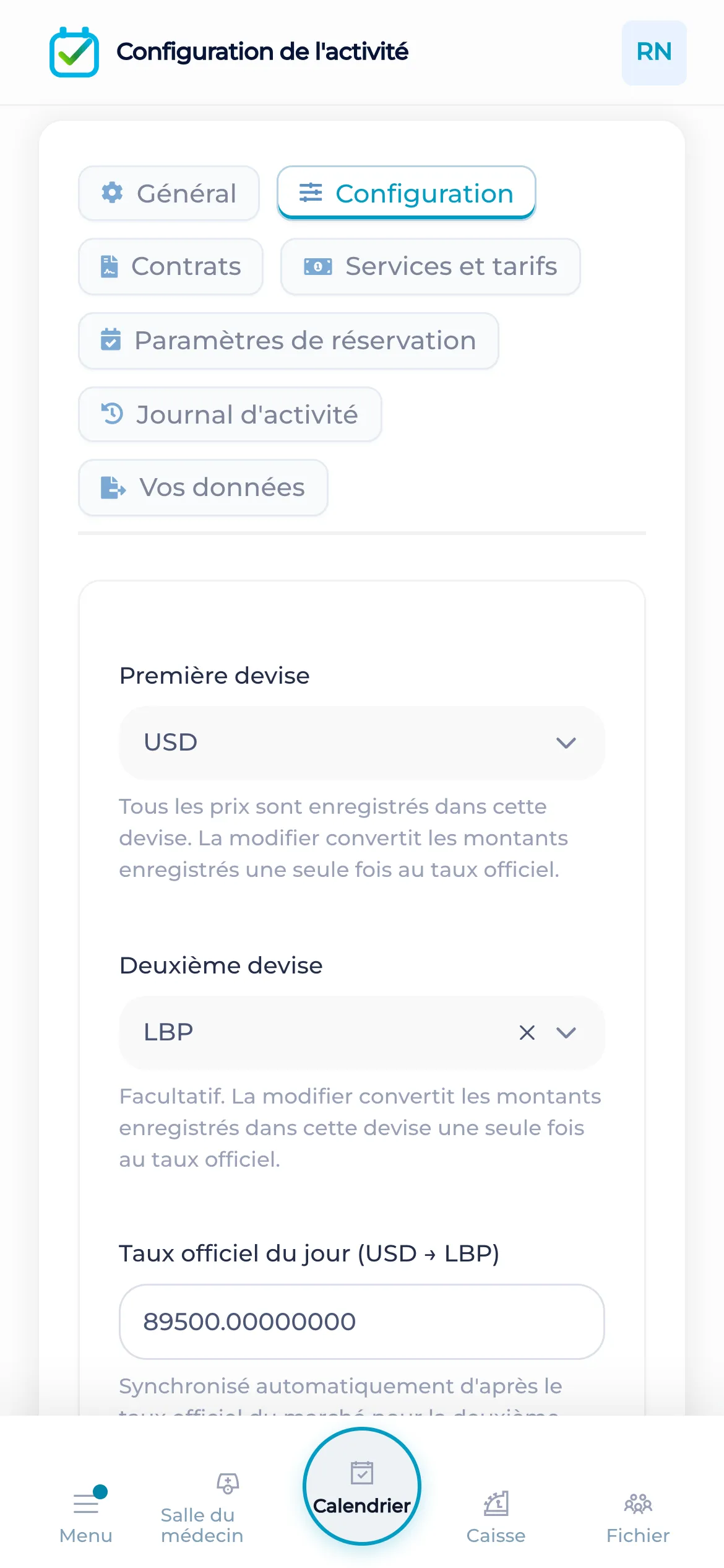 Devises sur téléphone