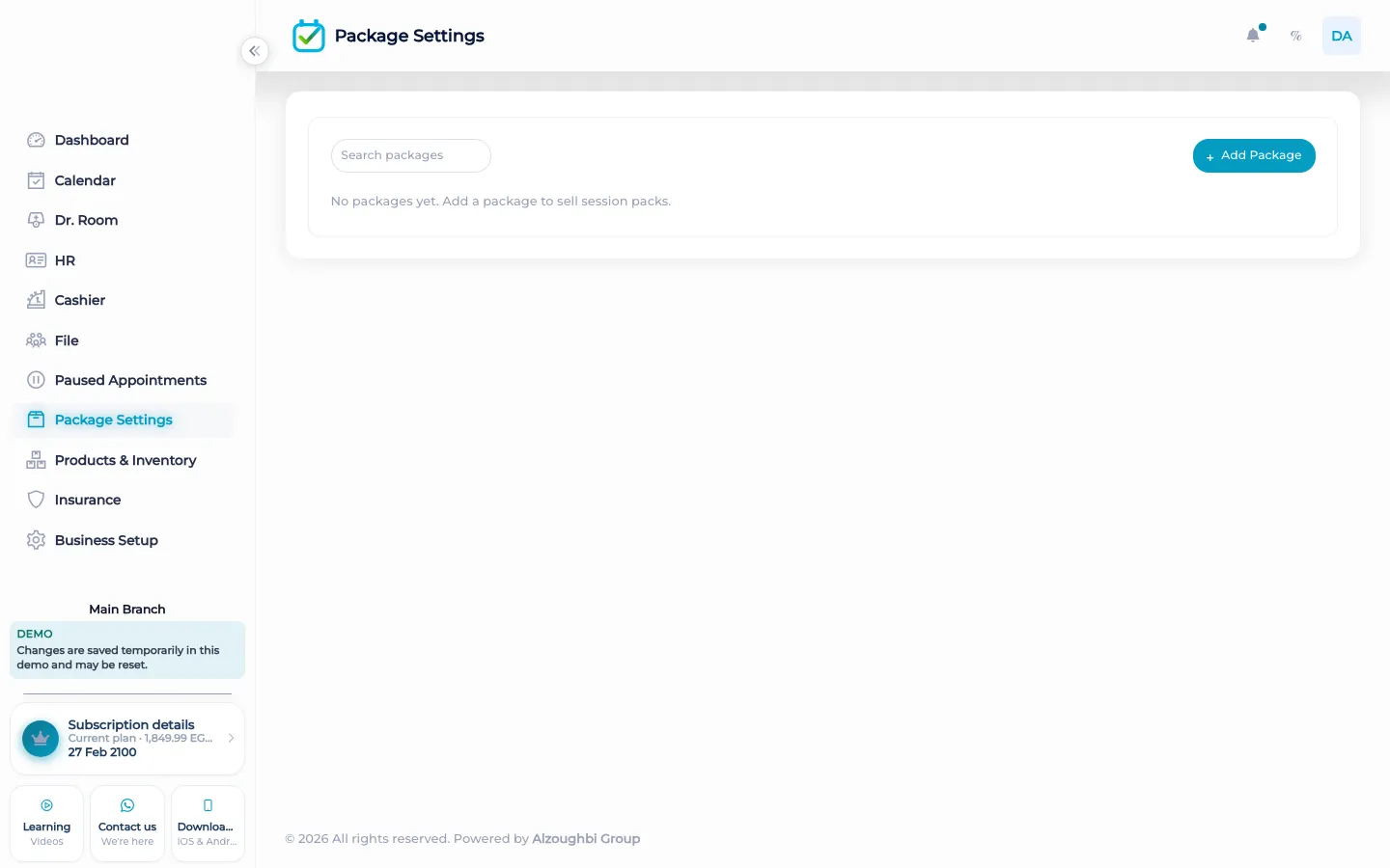 Package settings in BOC