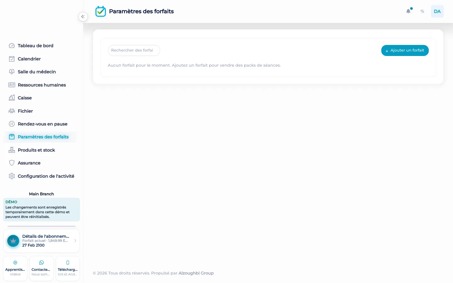 Inscription d’un client à un forfait BOC