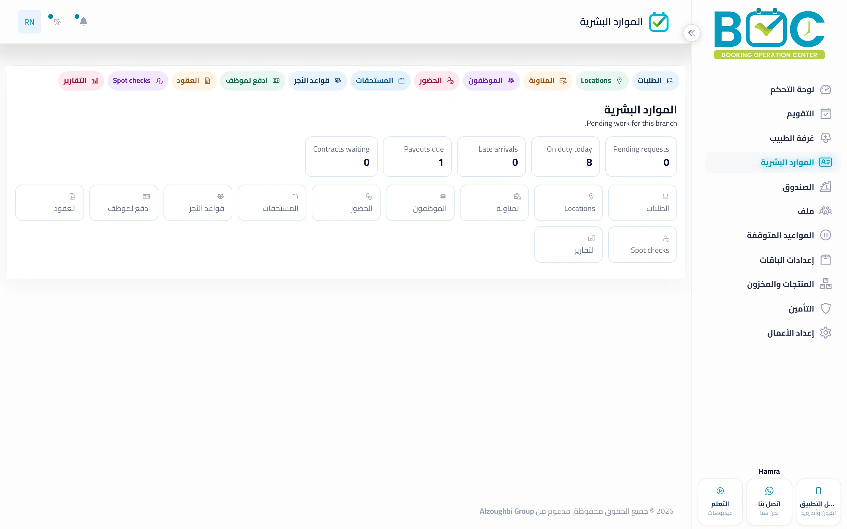 نموذج الدوام