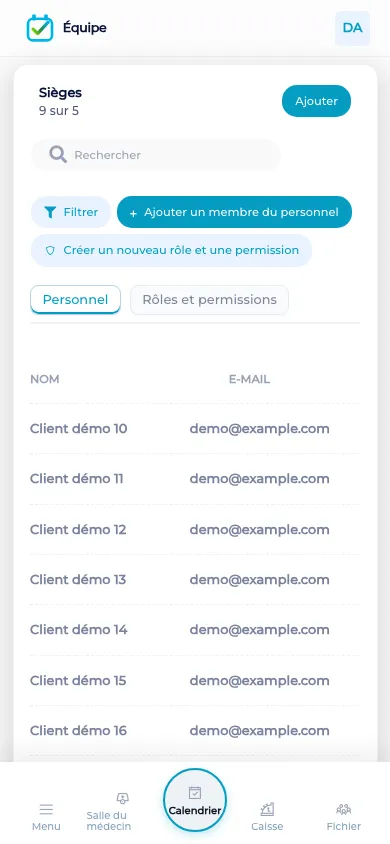 Gestion d’équipe sur un téléphone